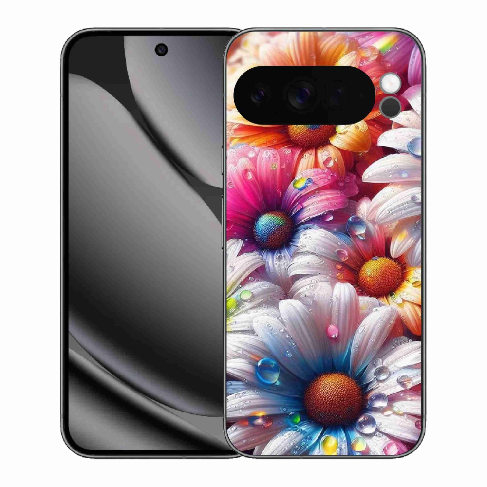 Gélový kryt mmCase na Google Pixel 10 Pro XL - farebné margaréty