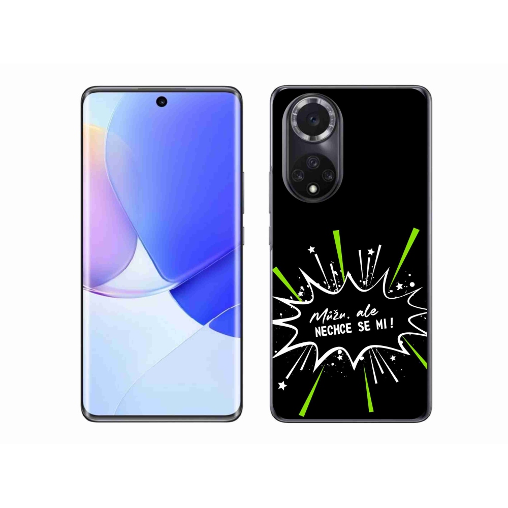 Gélový kryt mmCase na Honor 50 - vtipný text 11 čierne pozadie
