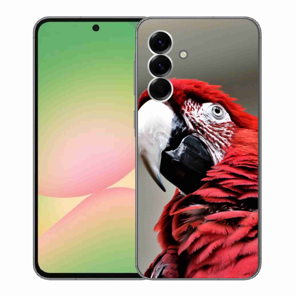 Gélový kryt mmCase na Samsung Galaxy A56 5G - papagáj ara červený