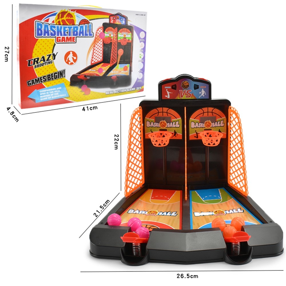 Stolová basketbalová mini arkáda pre 1-2 hráčov - oranžová