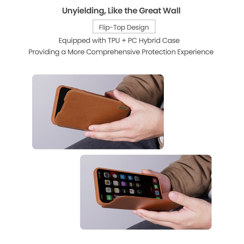 Nillkin Qin Book PRO Puzdro pre Samsung Galaxy A56 5G Brown