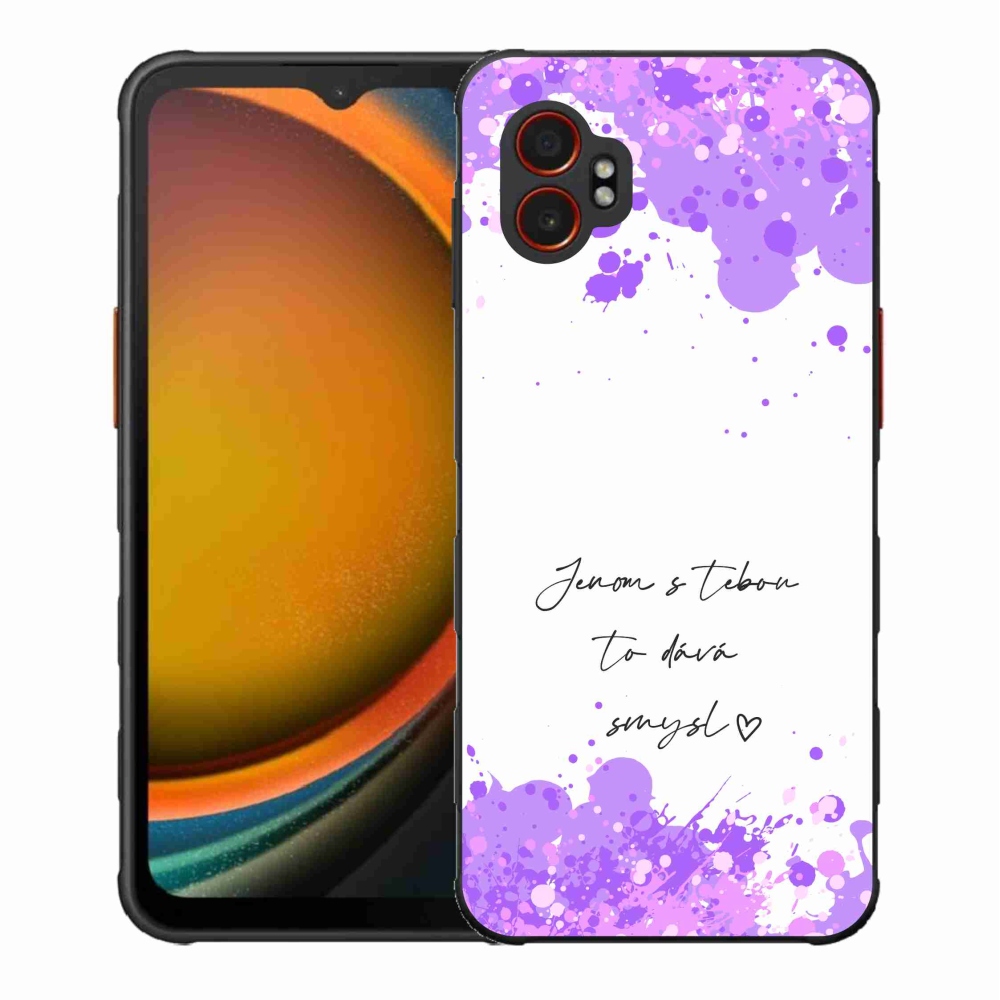 Gélový kryt mmCase na Samsung Galaxy Xcover 7 Pro - zamilovaný text biele pozadie