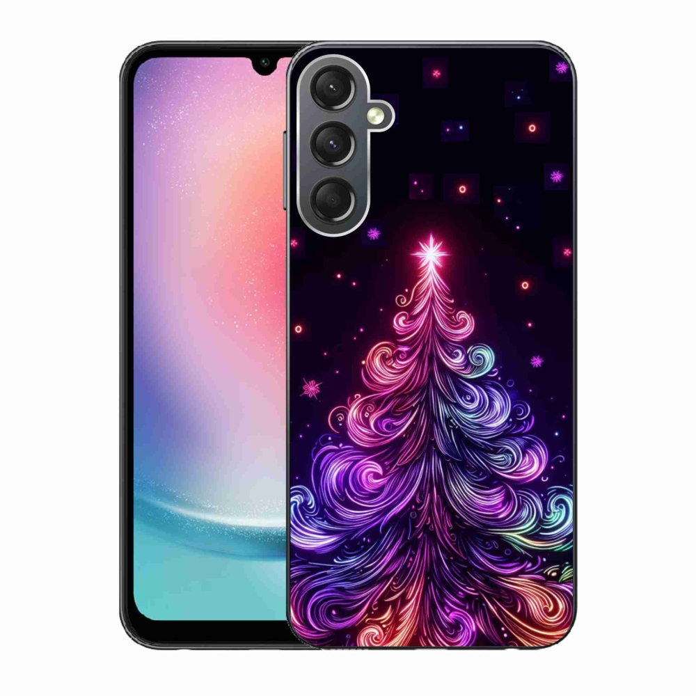 Gélový kryt mmCase na Samsung Galaxy A24 - neónový vianočný stromček 1