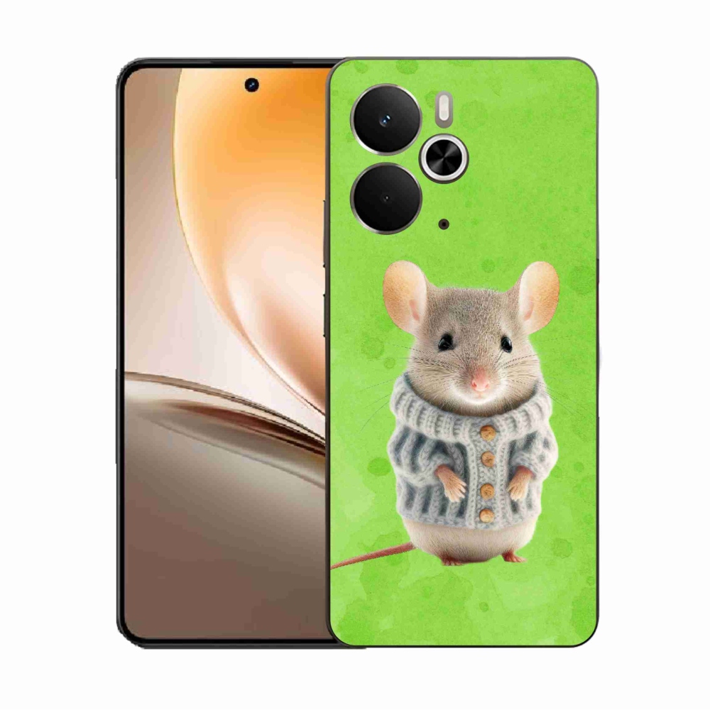 Gélový kryt mmCase na Realme 14 5G - myška vo svetri