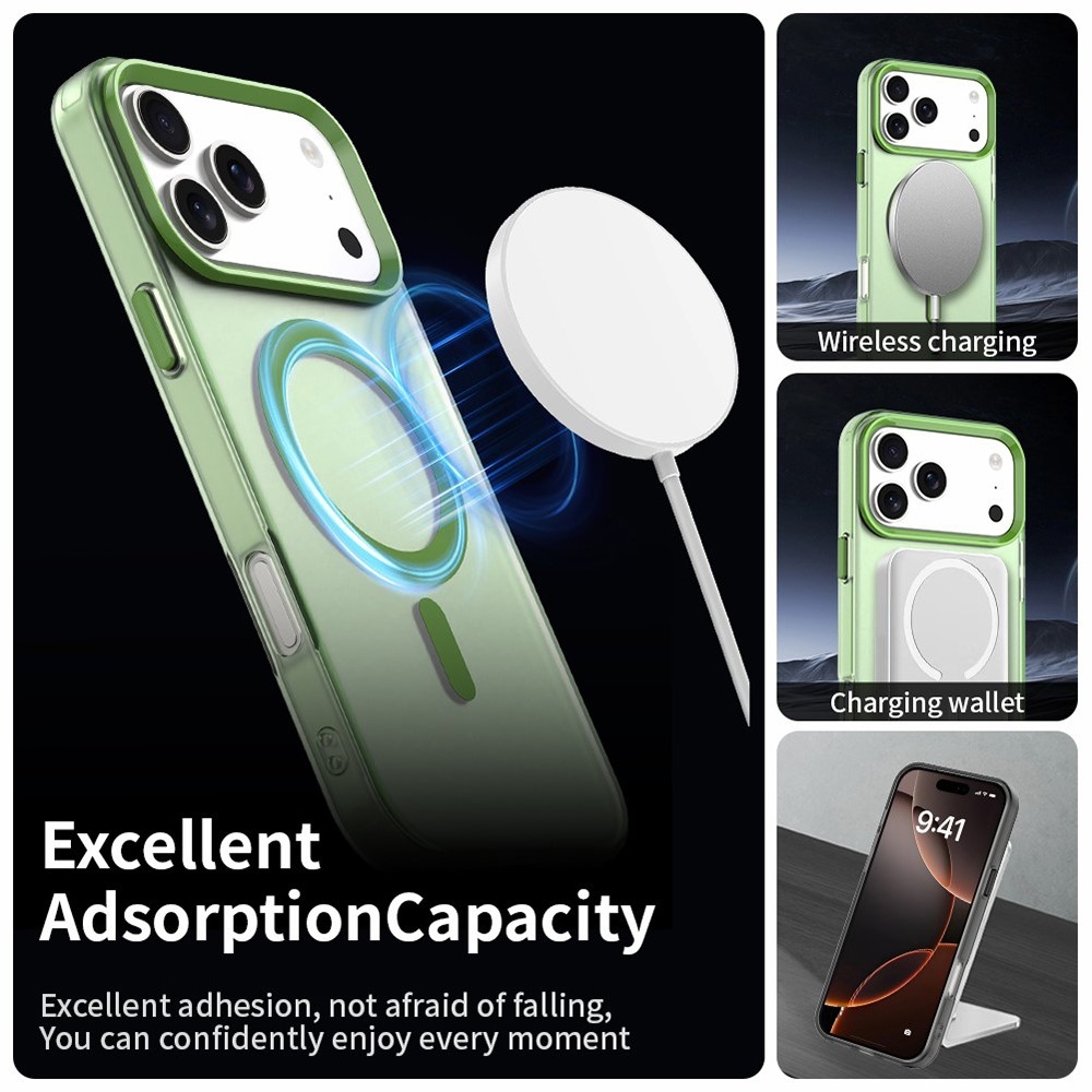 Candy gélový obal s MagSafe na iPhone 17 Pro - zelený