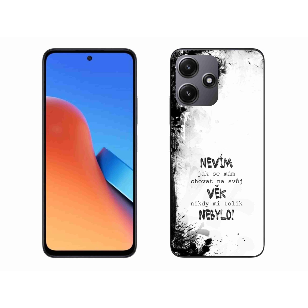 Gélový kryt mmCase na Xiaomi Redmi 12 5G - vtipný text 14 biele pozadie