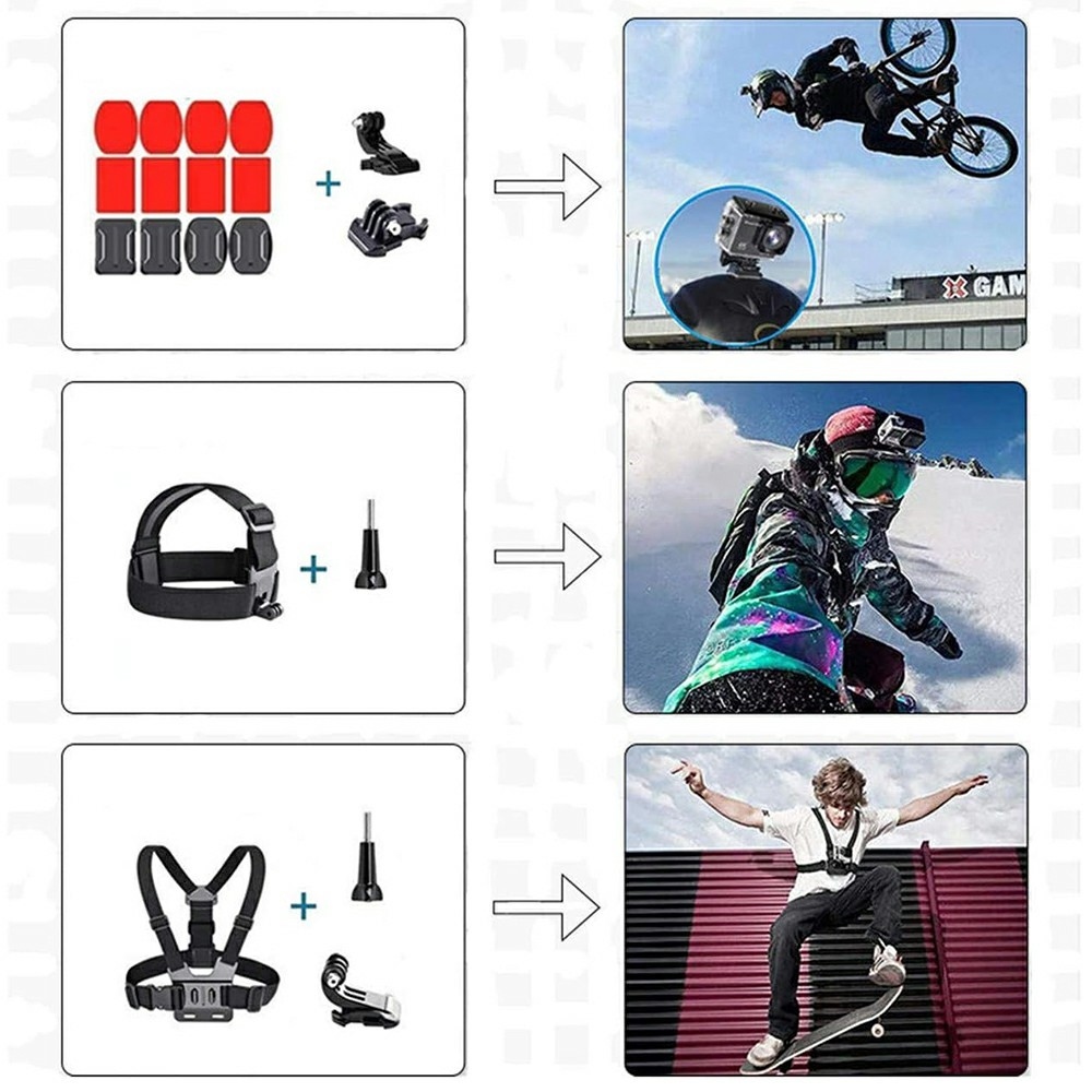 Univerzálna 71v1 sada príslušenstva pre akčné kamery GoPro, DJI, Insta360