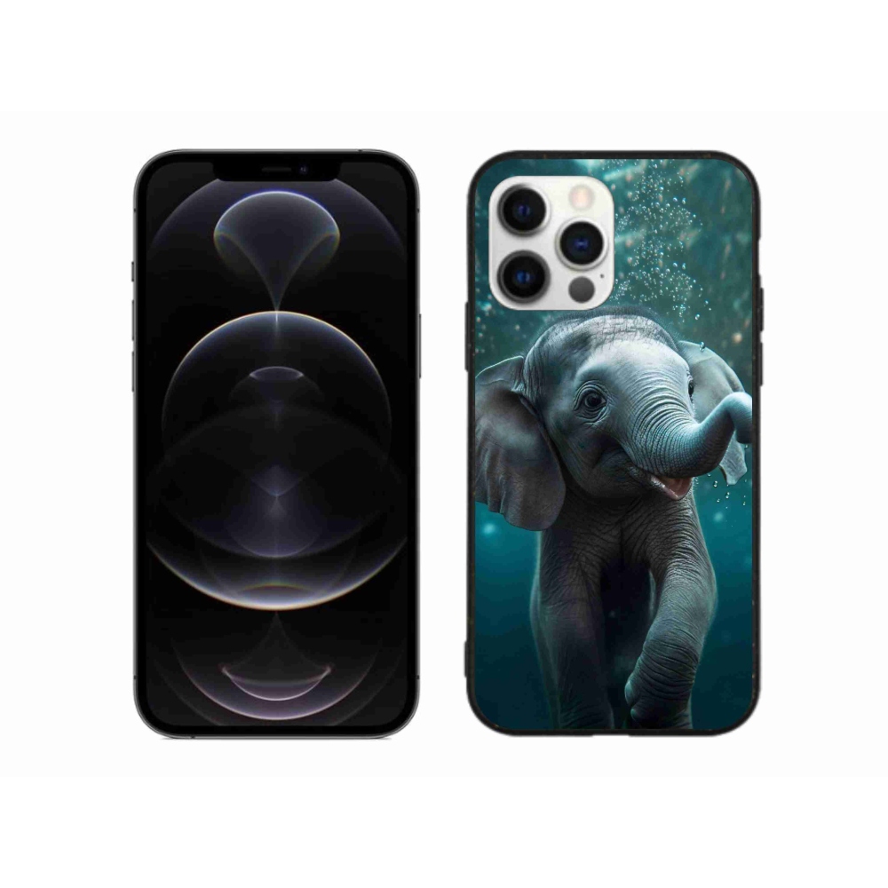 Gélový kryt mmCase na iPhone 12 Pro Max - sloník pod vodou