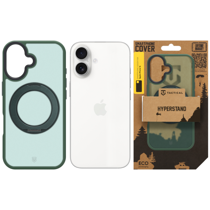 Tactical MagForce Hyperstand – puzdro pre Apple iPhone 16 v farbe Forest Green