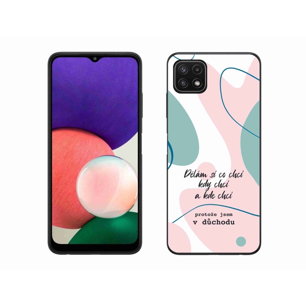 Gélový kryt mmCase na Samsung Galaxy A22 5G - vtipný text 10 biele pozadie