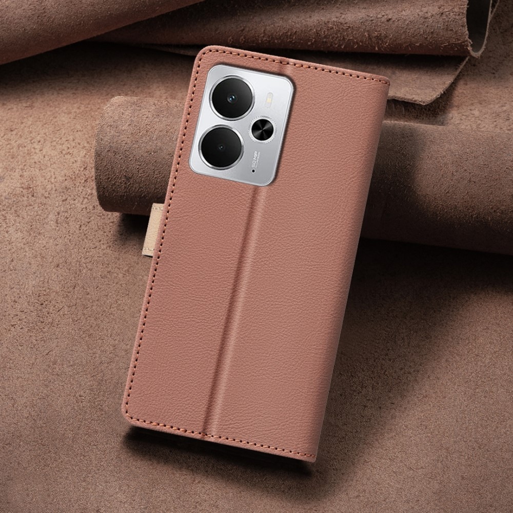 BNF DUO knižkové puzdro na Realme 14 5G - hnedé