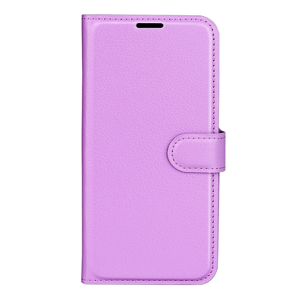 Litchi knižkové púzdro na Samsung Galaxy A07 4G - fialové