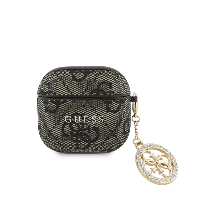 Guess 4G Script PC/PU Charm Puzdro pre AirPods 4 Brown