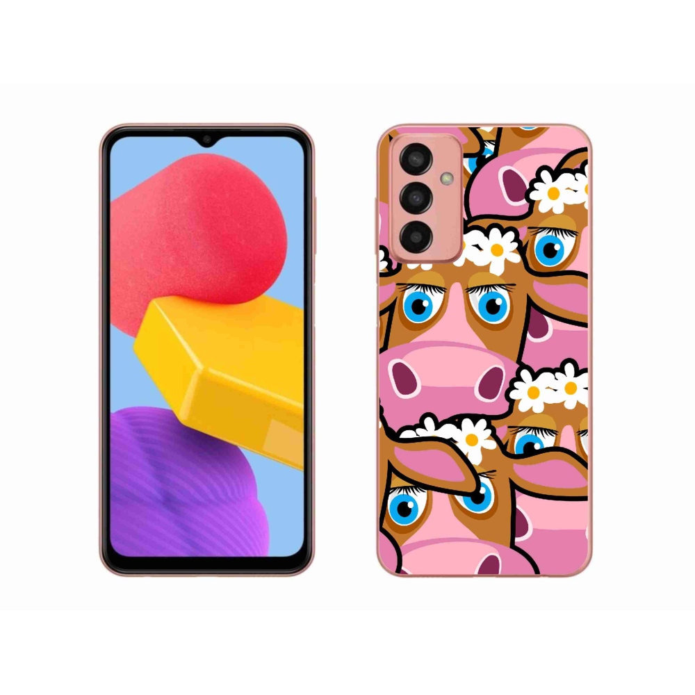 Gélový kryt mmCase na Samsung Galaxy M13 - kreslené kravičky