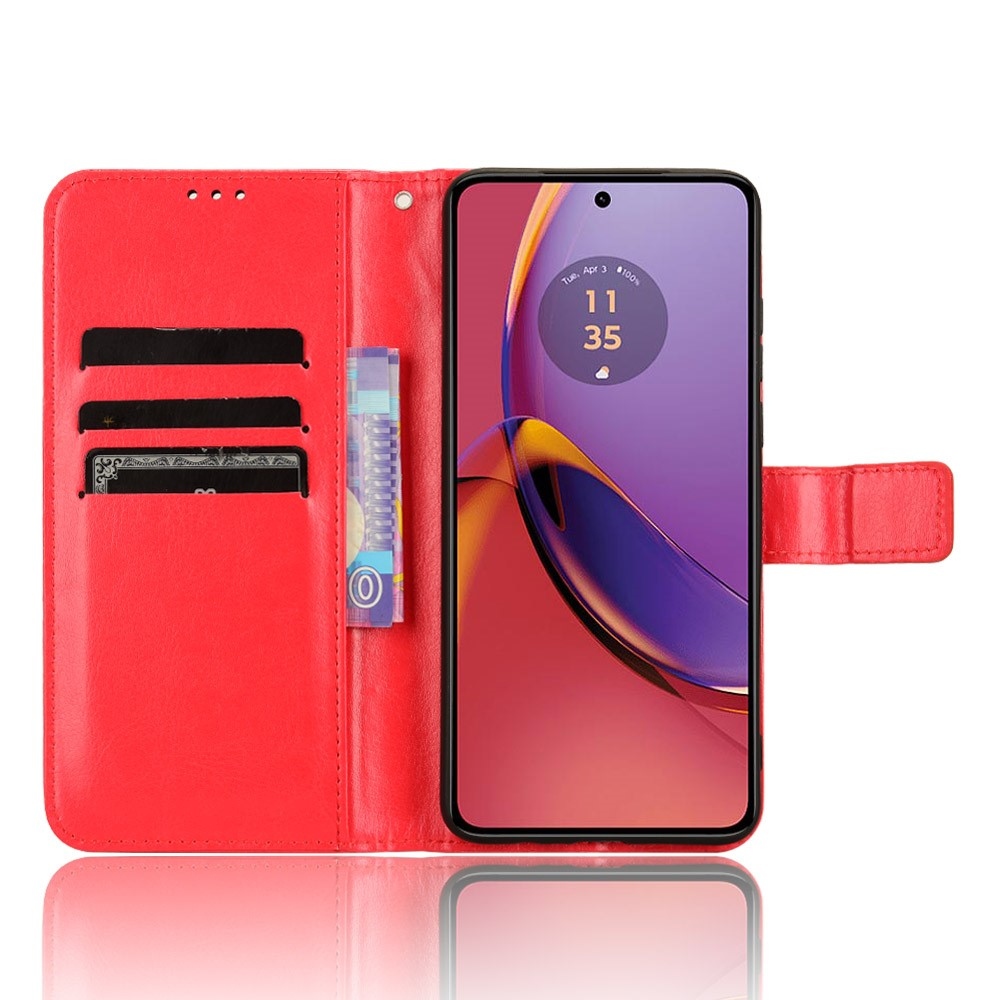 Crazy knižkové púzdro na Motorola Moto G84 5G - červené
