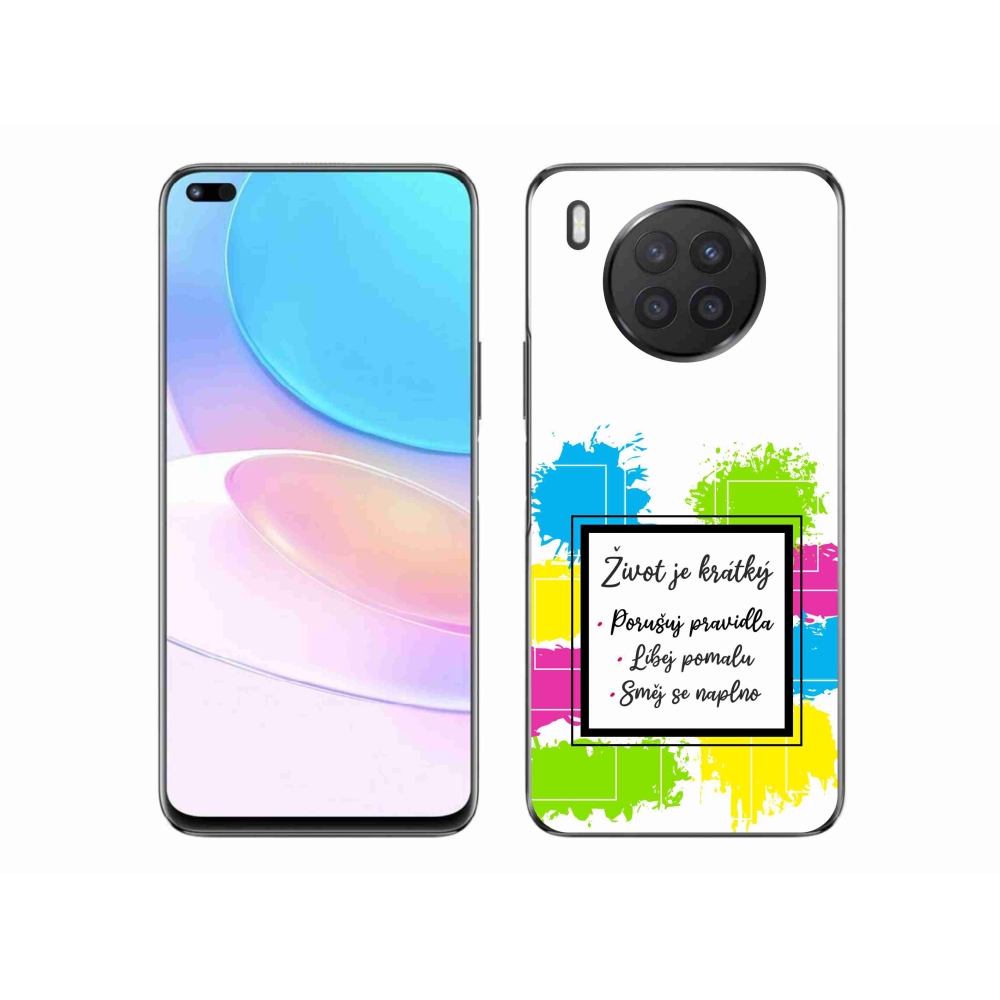 Gélový kryt mmCase na Honor 50 Lite - citát 5 biele pozadie
