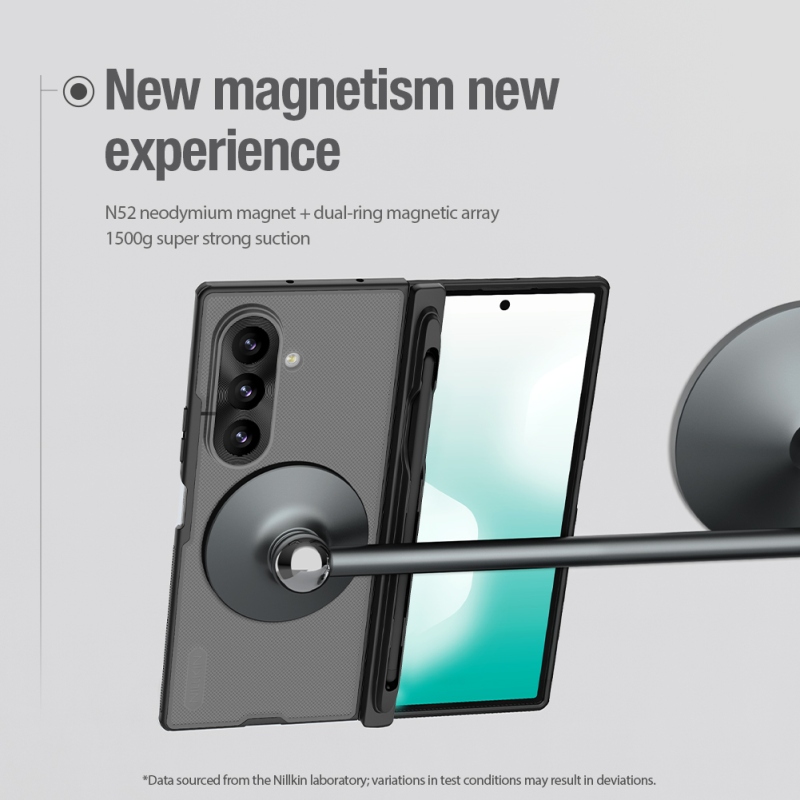 Nillkin Super Frosted FOLD Magnetic Pen Slot – zadný kryt pre Samsung Galaxy Z Fold 8 Ultra, priehľadný, čierny