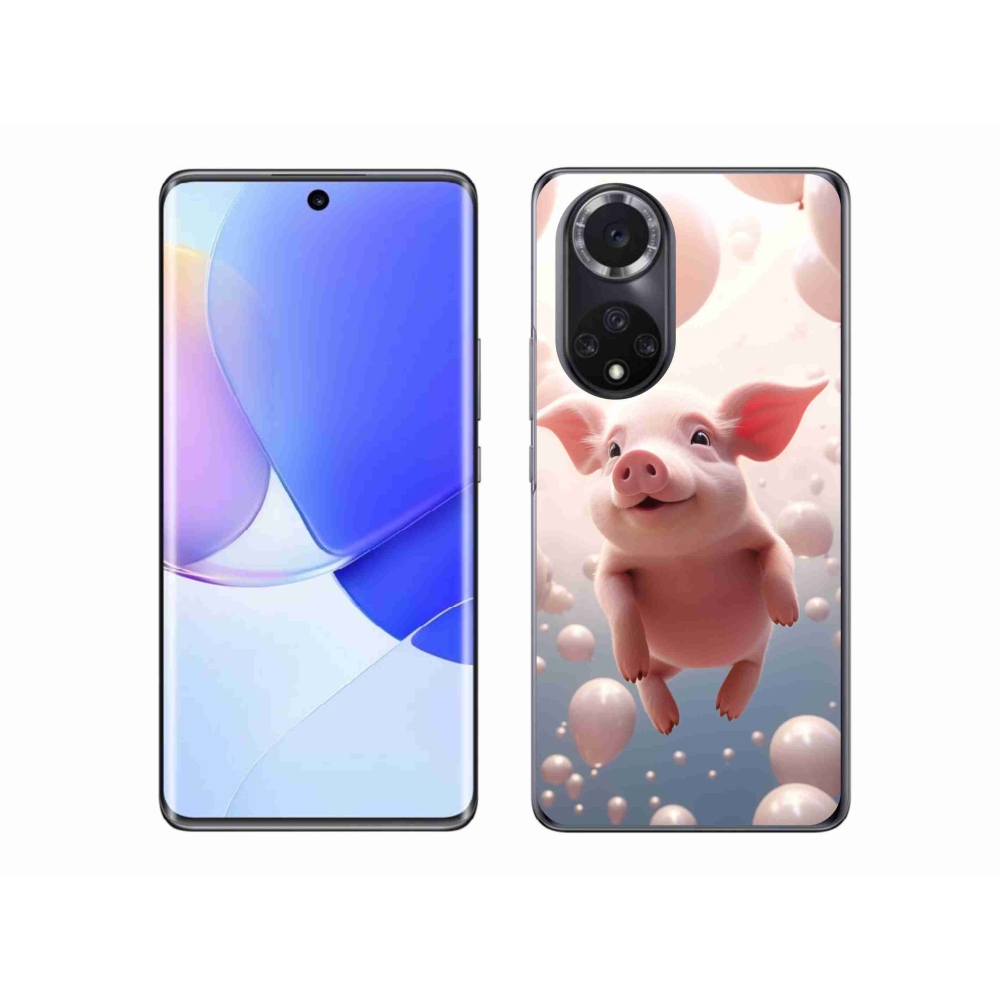 Gelový kryt mmCase na Huawei Nova 9 - prasátko s balónky