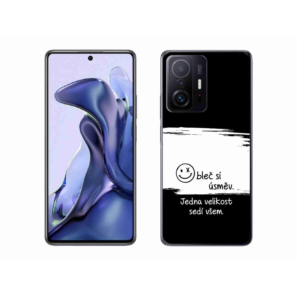 Gélový kryt mmCase na Xiaomi 11T Pro - vtipný text 8 bieločierne pozadie
