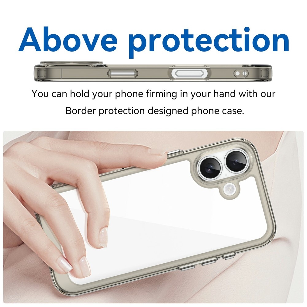 Gélový obal s pevným chrbtom na iPhone 17 - šedý