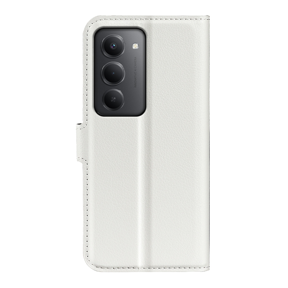 Litchi knižkové púzdro na Xiaomi Redmi 15 4G/5G (171mm) - biele