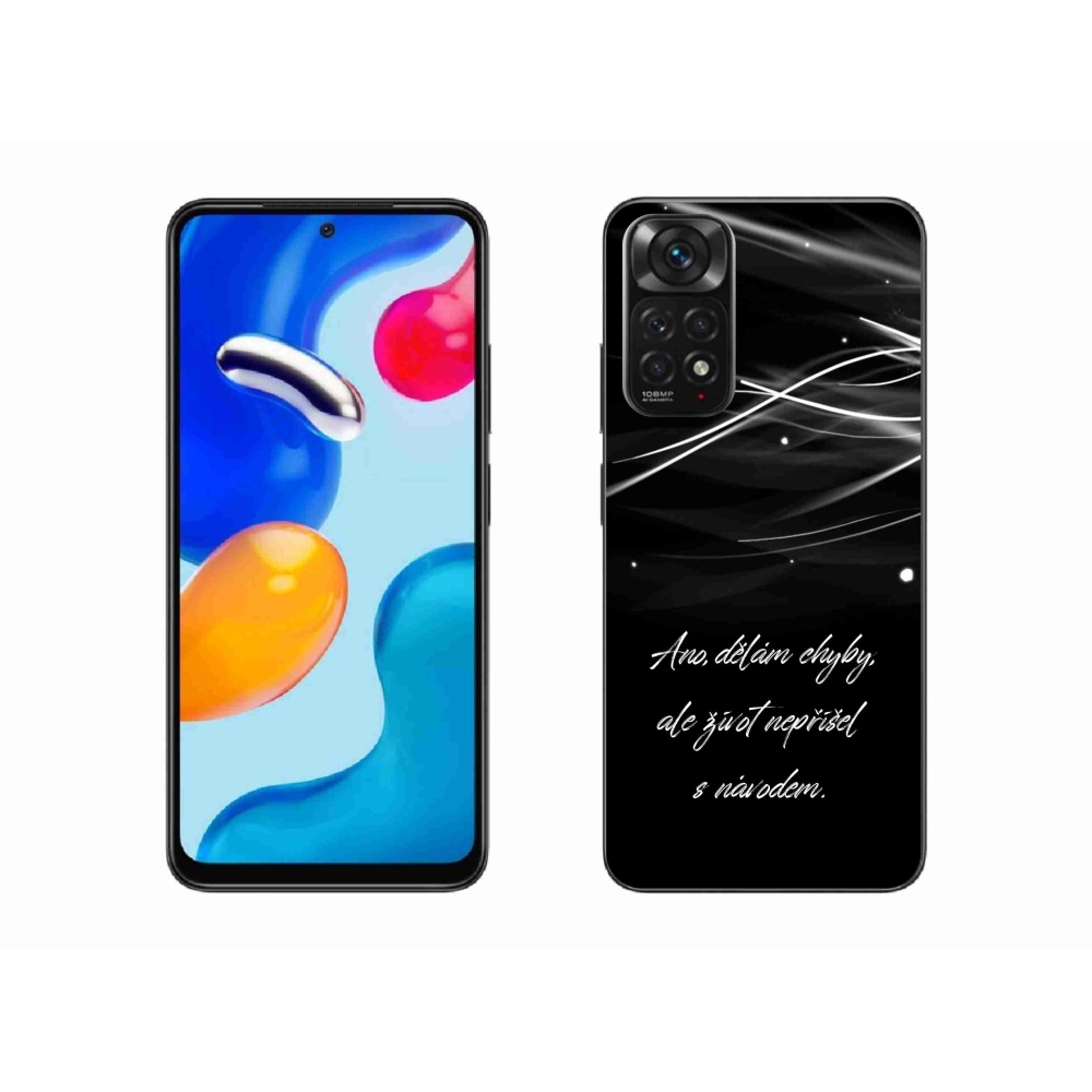 Gélový kryt mmCase na Xiaomi Redmi Note 11 4G - citát čierne pozadie