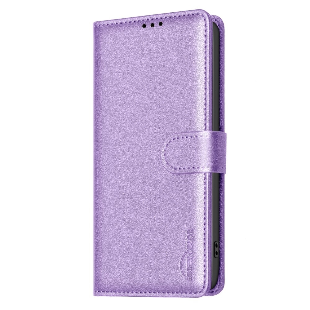 BINFEN knižkové puzdro na Xiaomi Redmi A5 (171.7x77.8x8.3mm) - fialové