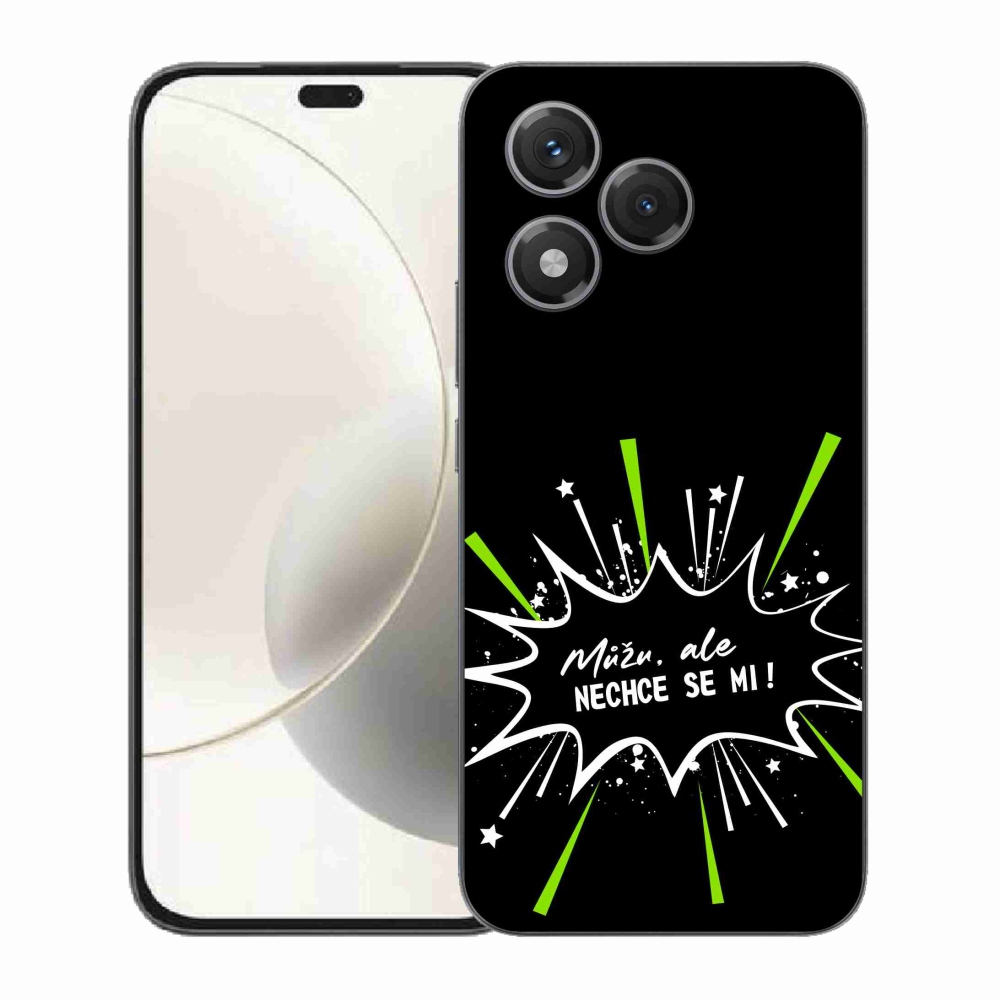 Gélový kryt mmCase na Honor 400 Lite - vtipný text 11 čierne pozadie