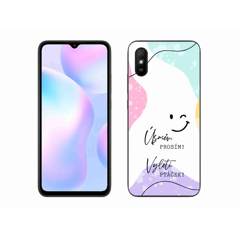 Gélový kryt mmCase na Xiaomi Redmi 9AT - vtipný text 4 biele pozadie