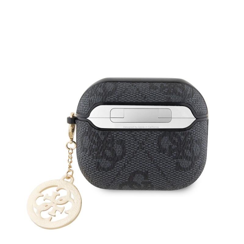 Guess 4G Script PC/PU Charm Puzdro pre AirPods 3 Black