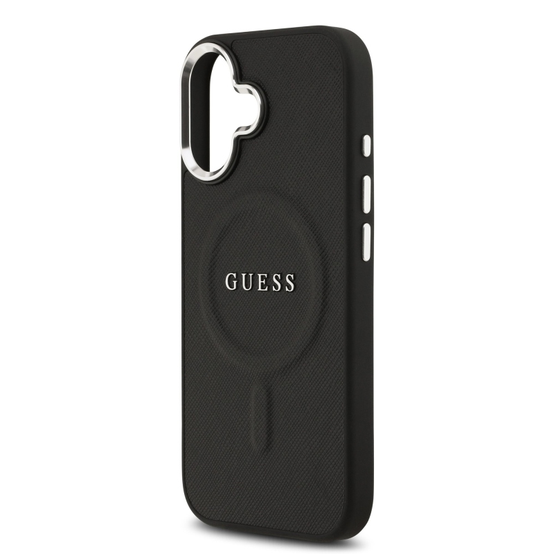 Zadný kryt Guess PU Saffiano MagSafe pre iPhone 17 Black