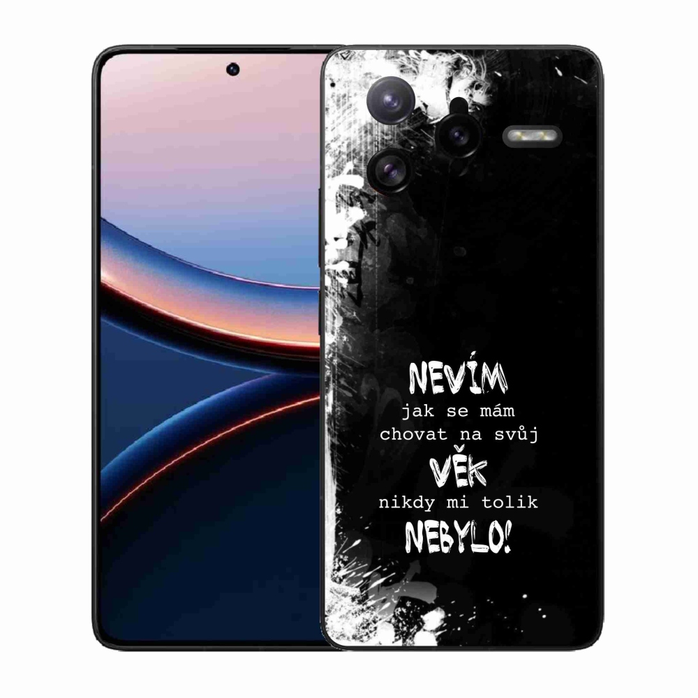 Gélový kryt mmCase na Xiaomi Poco F7 Ultra - vtipný text 14 čierne pozadie