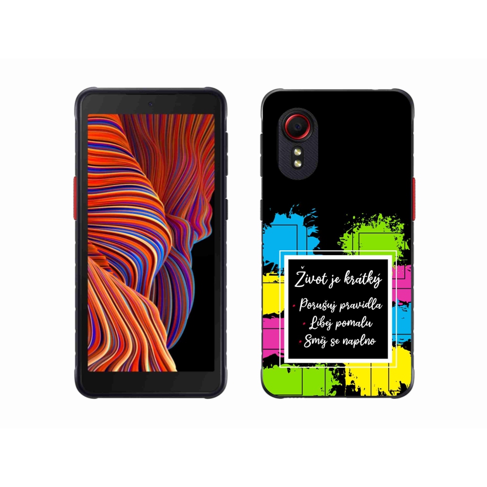 Gélový kryt mmCase na Samsung Galaxy Xcover 5 - citát 5 čierne pozadie