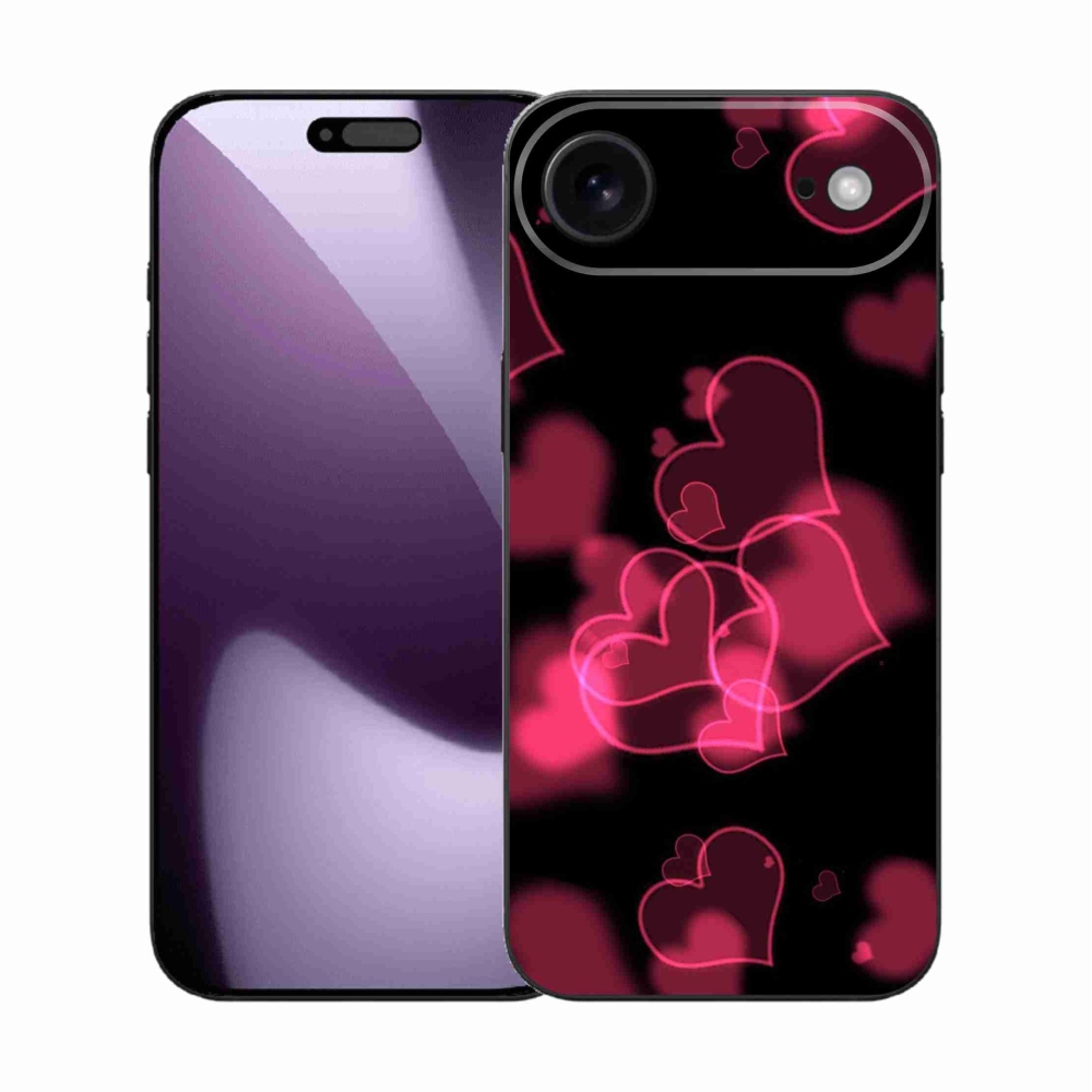 Gélový kryt mmCase na iPhone 17 Air - červená srdiečka