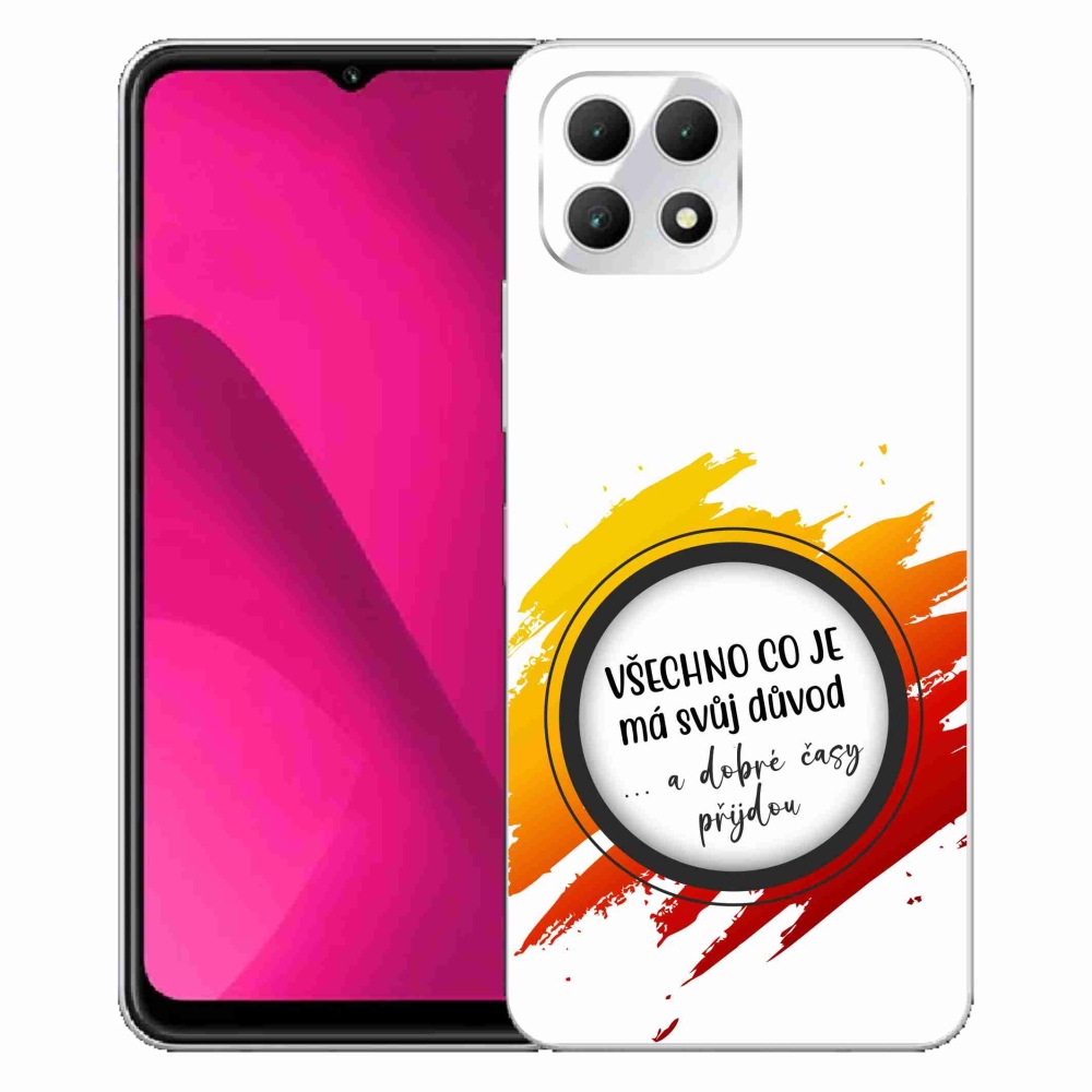 Gélový kryt mmCase na T-Mobile T Phone 2 - citát 3 biele pozadie