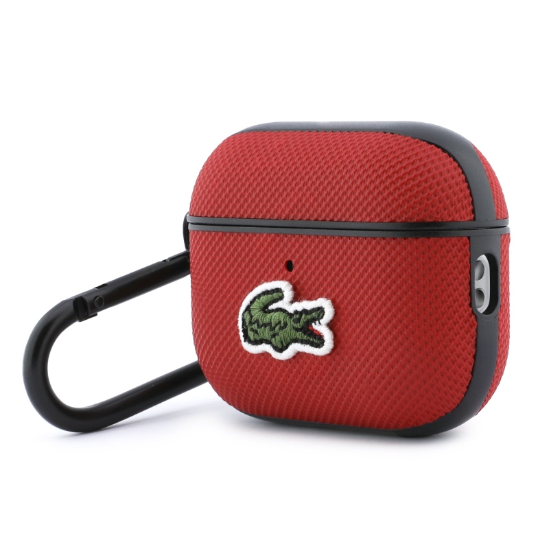 Lacoste Petit Pique Croc Logo Patch Puzdro pre AirPods Pro 3 Red