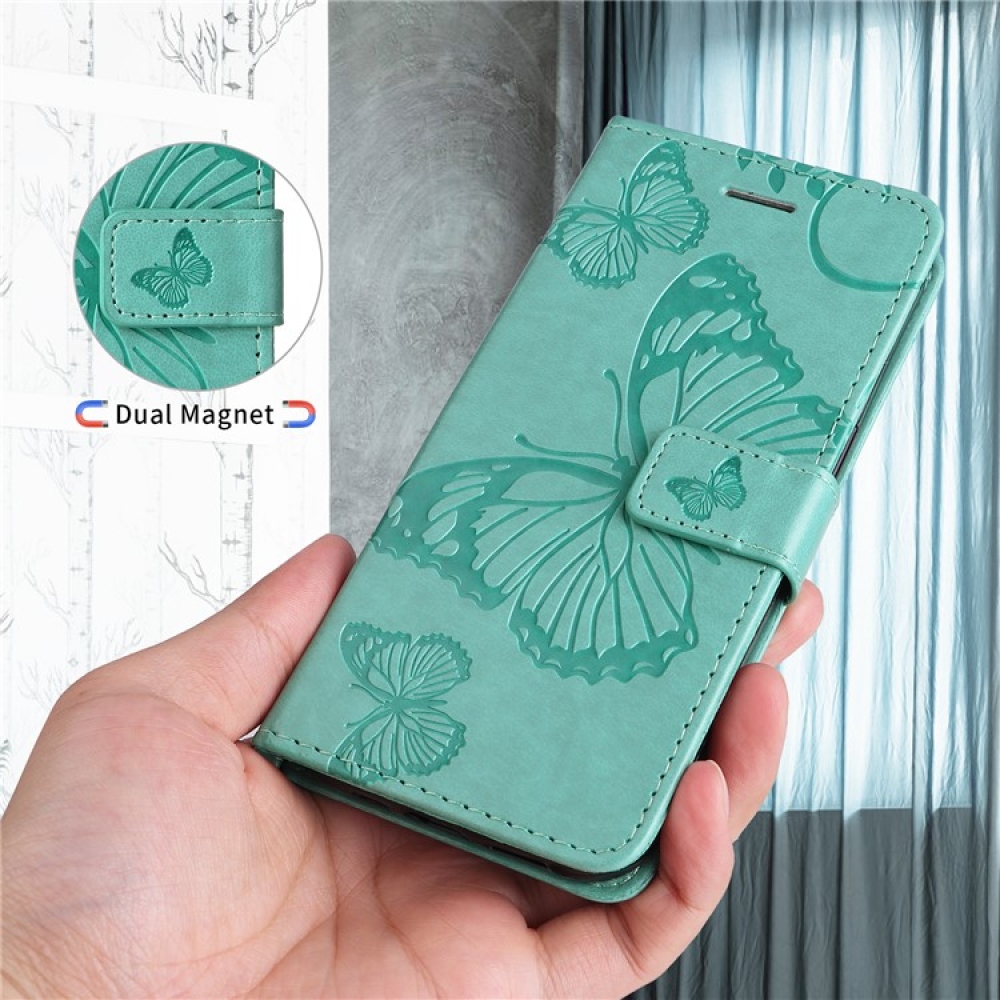 Big Butterfly knižkové puzdro na Vivo Y29s 5G - modrozelené