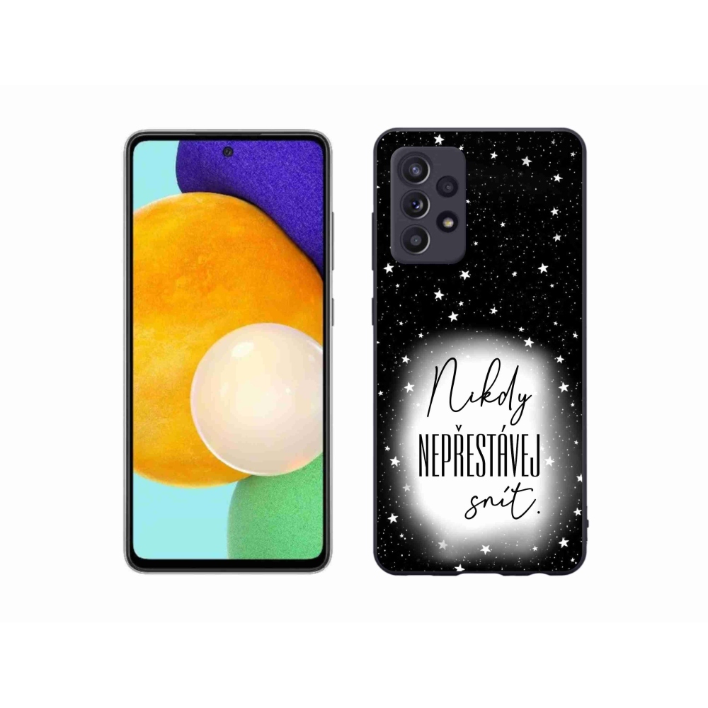 Gélový kryt mmCase na Samsung Galaxy A52/A52 5G - citát 1 bieločierne pozadie