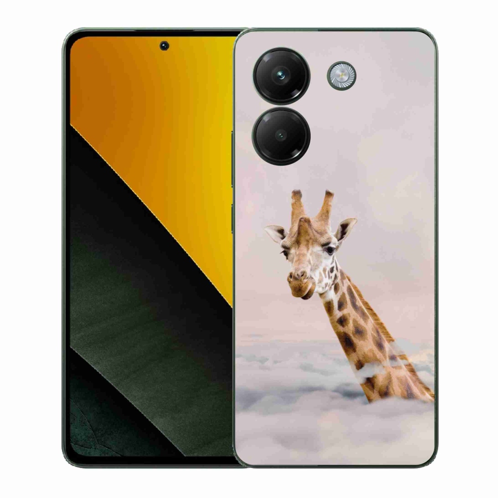 Gélový kryt mmCase na Xiaomi Poco M7 Pro 5G - žirafa v oblakoch