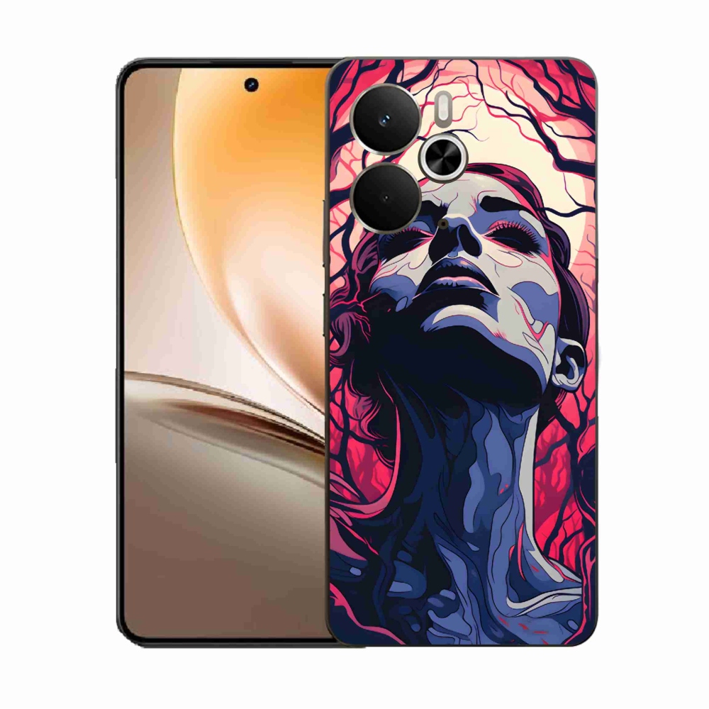 Gélový kryt mmCase na Realme 14 5G - abstraktná tvár