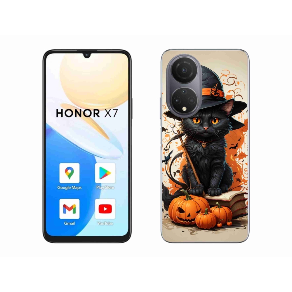 Gélový kryt mmCase na Honor X7 - kocúr čarodejník