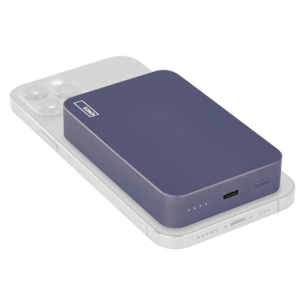 Powerbanka EMOS WI 1046, 10 000 mAh, 20 W+Wireless - modrá