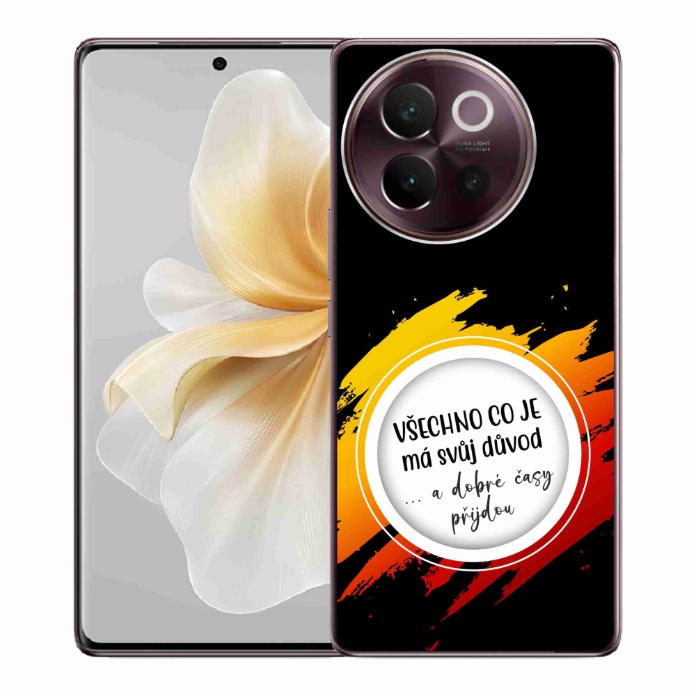 Gélový kryt mmCase na Vivo V40 Lite 5G - citát 3 čierne pozadie