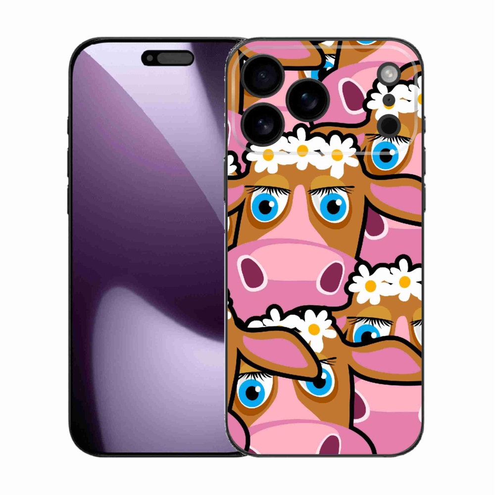 Gélový kryt mmCase na iPhone 17 Pro Max - kreslené kravičky