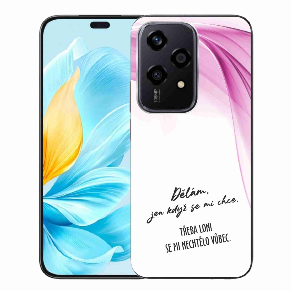 Gélový kryt mmCase na Honor 200 Lite 5G - vtipný text 12 biele pozadie
