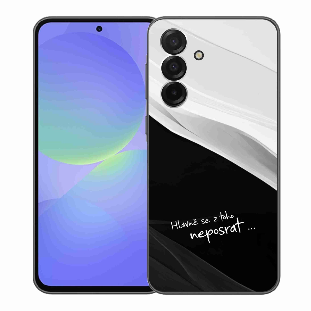 Gélový kryt mmCase na Samsung Galaxy A36 5G - vtipný text 13 čiernobiele pozadie