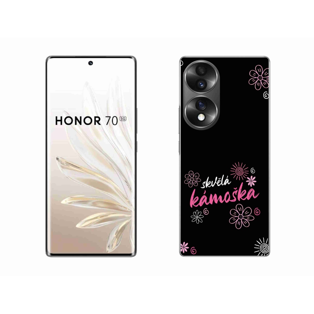 Gélový kryt mmCase na Honor 70 - skvelá kamoška čierne pozadie