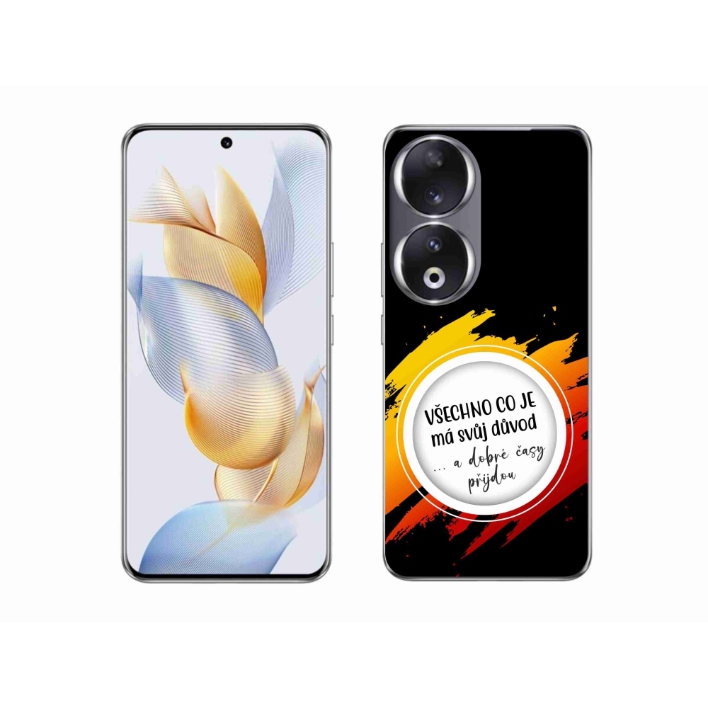 Gélový kryt mmCase na Honor 90 - citát 3 čierne pozadie
