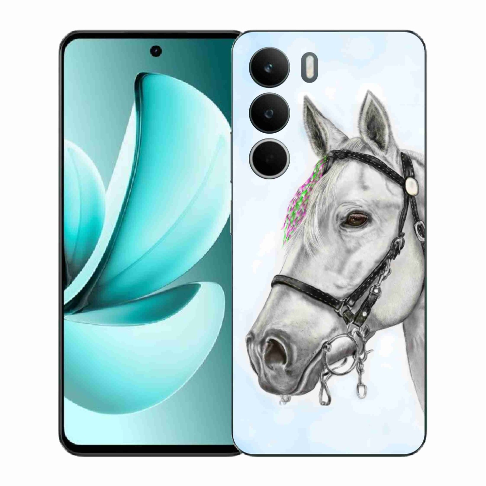 Gélový kryt mmCase na Realme C71 - biely kôň 1