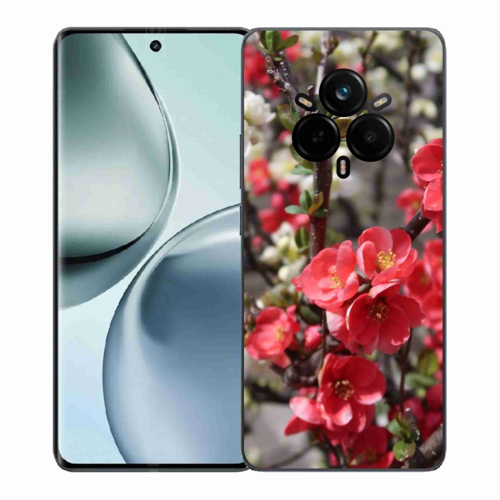 Gélový kryt mmCase na Realme 14 Pro+ 5G - červené kvety
